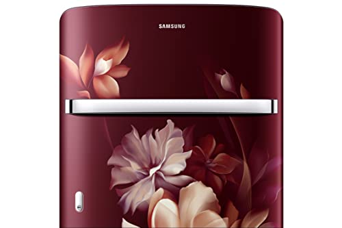 Image of Samsung 189L 5 Star Inverter Direct-Cool Single Door Refrigerator Appliance (RR21C2G25RZ /HL,Midnight Blossom Red)
