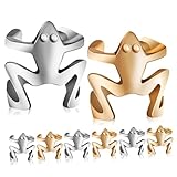 FIXOSHEE 8 piezas Pendientes Clip Mujer Diseño Aleación sin Perforar Cómodos Puño Oreja Accesorios para Fiestas y Diario