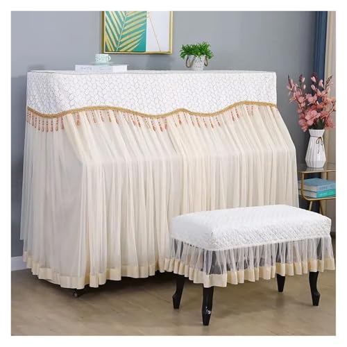 Housse piano dentelle contre la poussière avec couverture complète tissu
