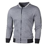 GRFIT Jerséis Sudaderas Suéter De Los Hombres Sudadera Ropa para Hombres Camisa con Capucha Hombre Sudaderas Blusas Zip Up S Gris Oscuro