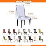 Stretchy Parson Chair Slipcovers for Dining Room Chair seat Covers Chair Protectors for Party Pet Protection Universal Fit Soft Polyester (Set of 4, Orange Flowers) - Image 5