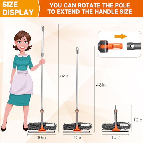 Chabatree Window Squeegee Cleaner Set 2-in-1 with Extendable Pole, Window Cleaning kit with Bendable Head for Glass for Car Indoor Outdoor High Windows（Kit1.0） by CHABATREE - Image 4