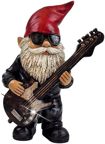 Better Office Products Garden Gnome Statue, 8" Height, Handcrafte...