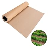 DECOHS 4 x 50 Ft Biodegradable Paper Weed Barrier- Heavy Duty Biodegradable Garden Bed Grass- Garden Paper Weed Control Barrier Weed Grass Blocker for Outdoor Garden Lawn
