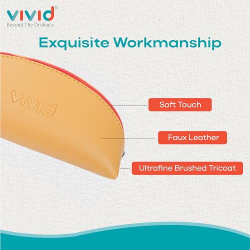 Image of VIVID Unisex Lightweight Specs Zipper Eyewear Dabbi Faux Leather Cover