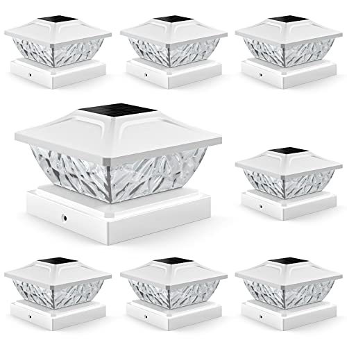 Lampes solaires à 2 modes étanches pour poteaux extérieurs de jardin x8