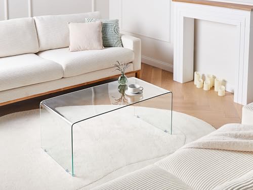 Table basse rectangulaire en verre pour illuminer et agrandir un petit salon - 3