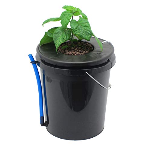 Viagrow V1DWC Hydroponic Bucket, 1-Site, Black