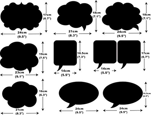 Photo Booth Props Kit,Writable Black Paper Card Board Photographing Props for Party Favor(10pcs with Different Shapes) - Image 3