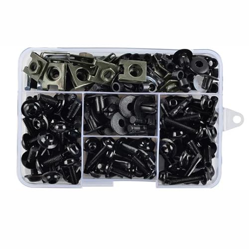 Kit fixation carénage moto : 195 vis boulons écrous aluminium noir FJR 1300