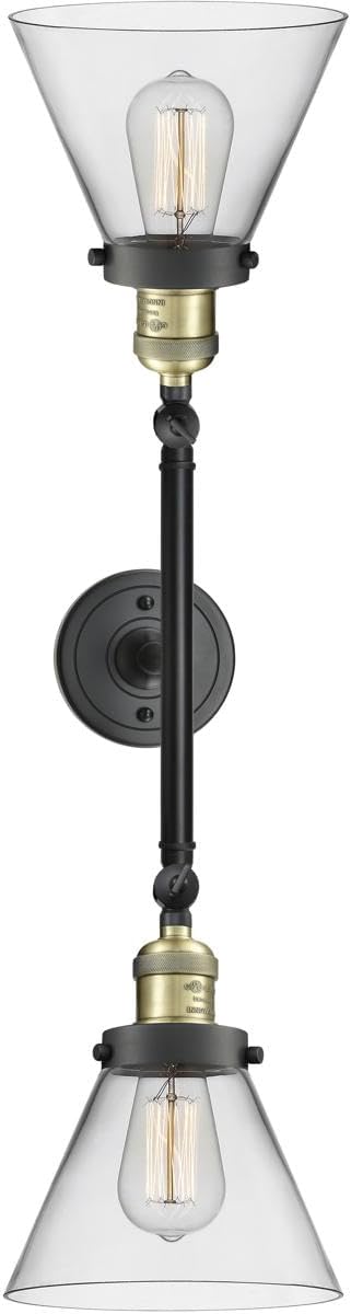 Innovations 208-BAB-G42 2 Light Bathroom Fixture, Black Antique Brass