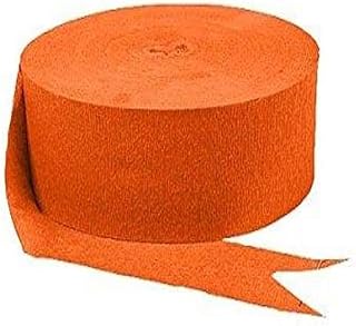 Amscan Jumbo Roll Party Crepe Streamer | Orange Peel |500' | Party Decor -