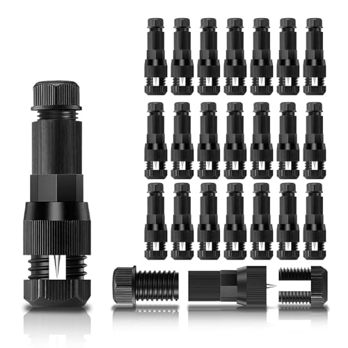 Powerful 24PCS Low Voltage Fastlock Wire Connectors for Landscape Lighting, Quick Connect Cable Splice Connectors for 12–14 Gauge Compatible with Malibu Paradise Moonrays Outdoor Path Lights