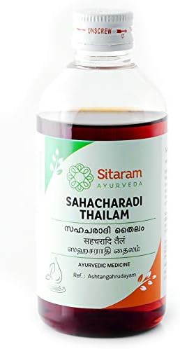 Sitaram Ayurveda Sahacharadi Thailam | Ayurvedic Massage Oil for Skin Nourishment, Joint Comfort, Muscle Relaxation & Daily Wellness | Vata-Balancing Classical Herbal Oil | 200 ml
