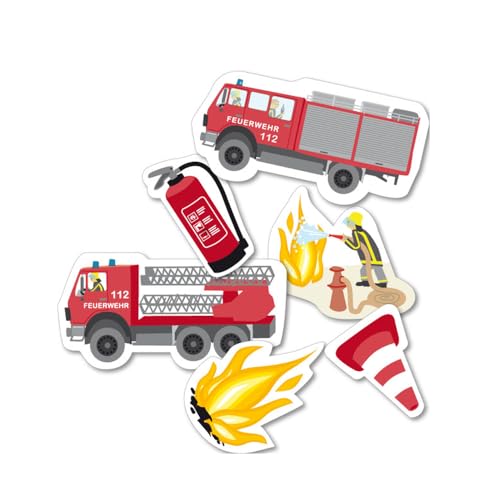 24 Stück XXL Konfetti Feuerwehr Tischdekoration Kindergeburtstag