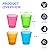 Party Essentials Hard Plastic 2-Ounce Shot/Shooter Glasses, 40-Count, Assorted Neon