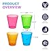 Party Essentials Hard Plastic 2-Ounce Shot/Shooter Glasses, 200-Count, Multi Neon