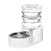 Rizzari automatic 5l pet waterer gravity stainless steel water dispenser 100 bpa free large capacity water feeder for cats and small and medium sized dogs  urban country home decor