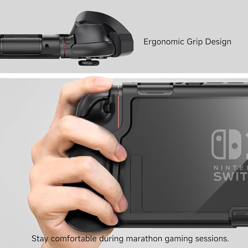 Funda de agarre para Nintendo Switch 2 antigolpes con ranura de tarjetas juego y cubierta TPU 5