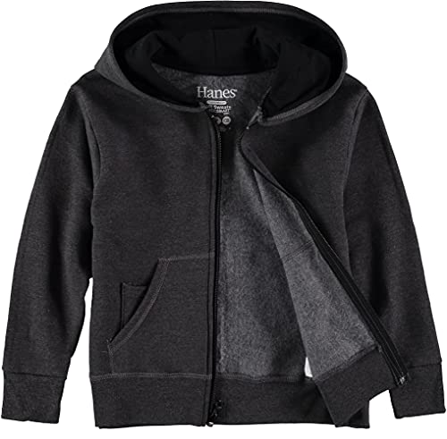 Hanes Big Boys' Comfortblend Ecosmart Full-Zip Hoodie (Small, Slate Heather Grey, S) #TOP1