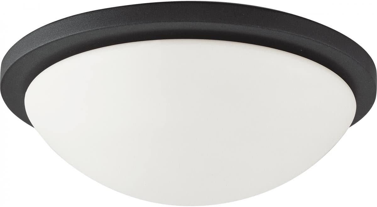 Nuvo Lighting 62-1443 Transitional LED Flush Mount from Button Collection in Black Finish,