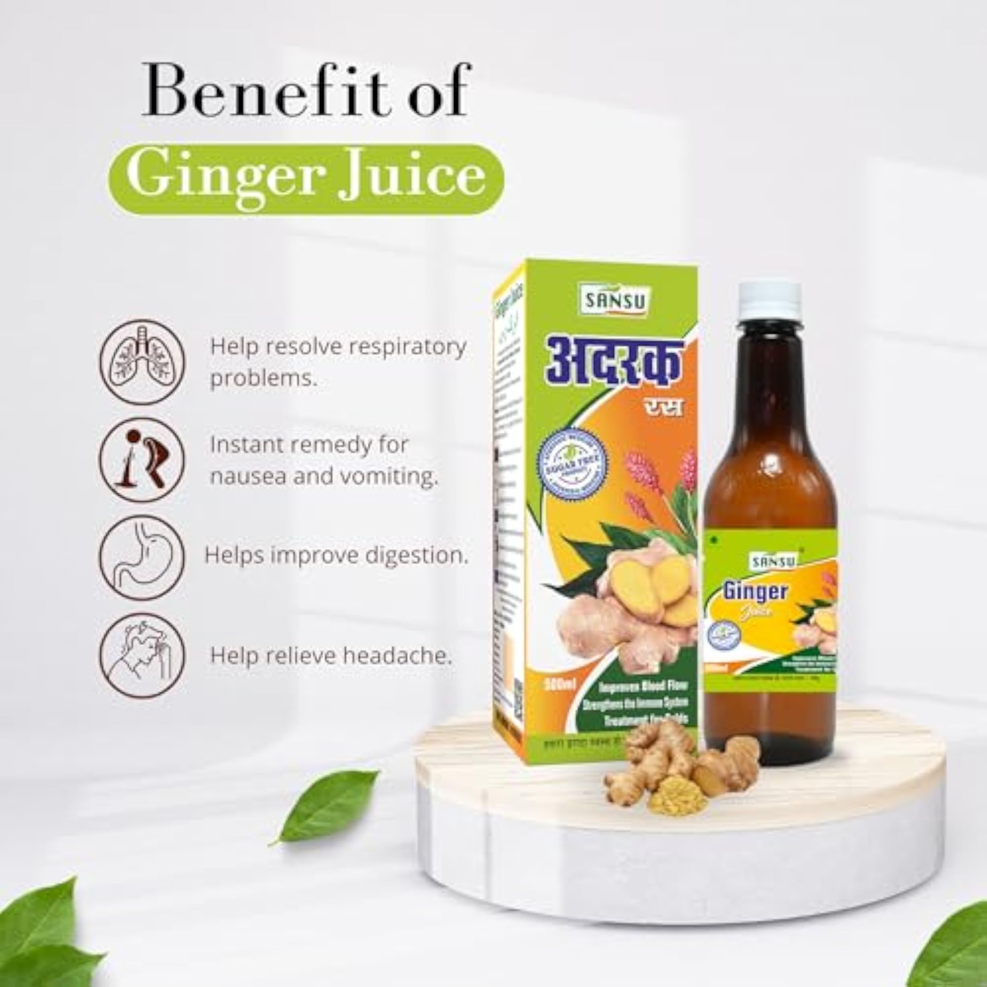Sansu Ginger Ras 500ml + Gond Siyah 30 Tablet Combo Pack