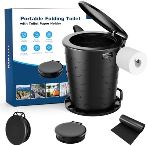 WADEO Faltbare Campingtoilette mit 200kg Belastbarkeit für Camping