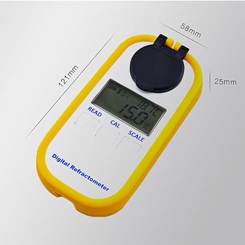 Refractómetro digital, medidor Brix del 0 al 90 % para probar la concentración de calostro de vaca lechera y el contenido de azúcar, herramienta de medición manual para un análisis preciso