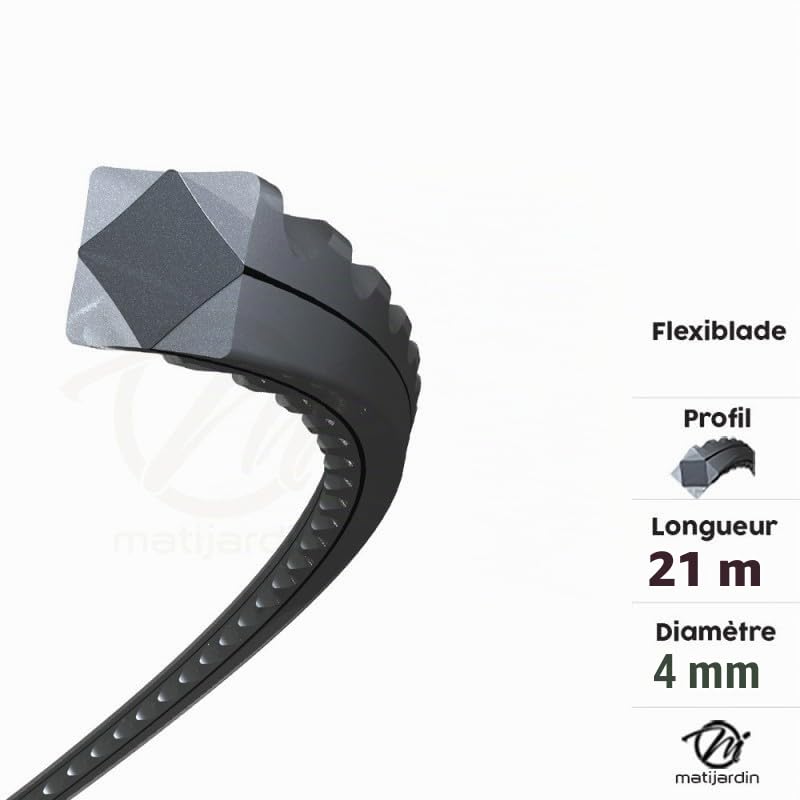 Matijardin - Fil débroussailleuse Carré, Cranté 4 mm x 21 m FlexiBlade