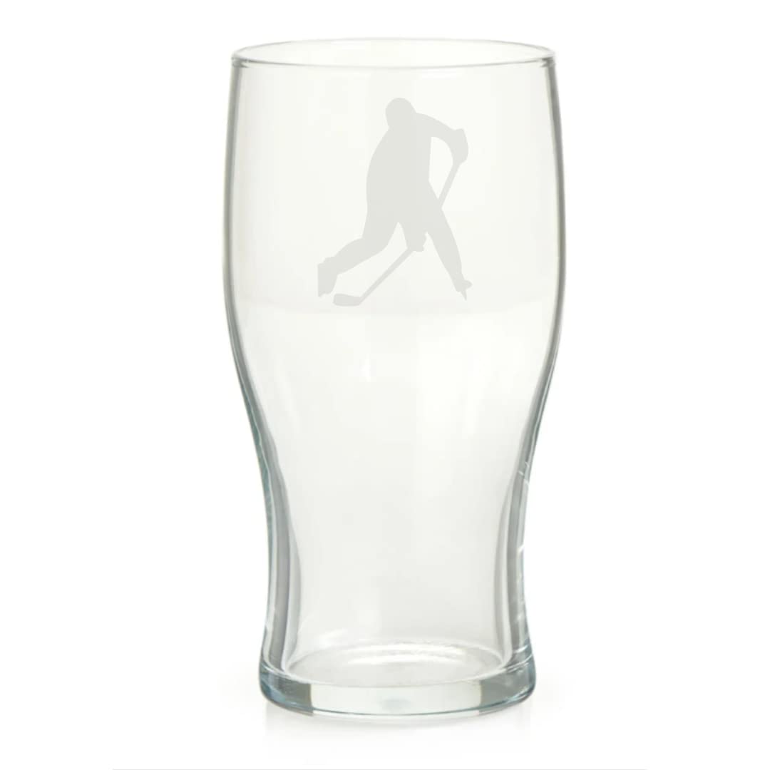 Ice Hockey Player Engraved Pint Glass, Sports Gift