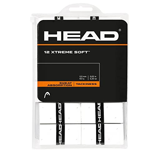 Head Xtreme Soft Overgrip, White, 12-Pack #TOP11