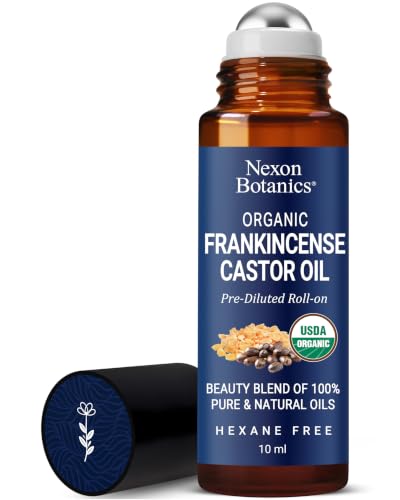 Organic Castor Oil and Frankincense Eye Roller for Under Eye Bags - 10 ml