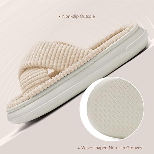 Pantoufles d'été à bout ouvert avec semelle plateforme confortable - 3