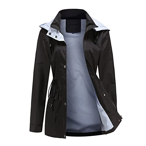 MODFUL Womens lightweight Jackets Waterproof Rain Jacket Windbreaker Outdoor Trench Coats With Hood3