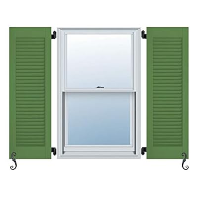 Atlantic Architectural All Louver, Louver Colonial Shutters (Per Pair), 13"W X 54"H, Pine