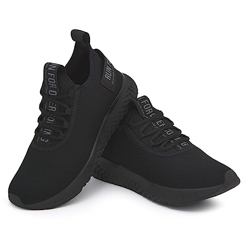 Tênis Feminino Masculino Academia Confortável Macio Corrida (35, Preto/Preto)