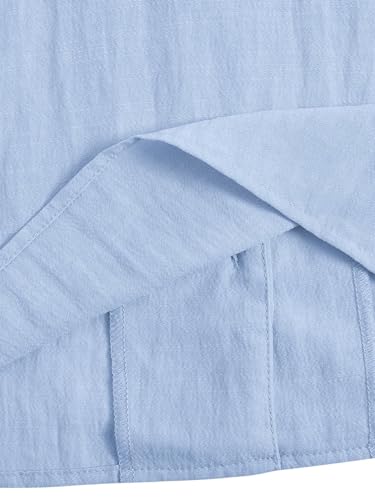 Image of Verdusa Boy's 2 Piece Sets Linen Set Going Out Summer Outfits Button Up Shirt and Pants Set Matching Sets