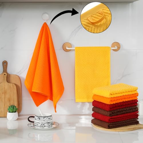 Image of 100% Cotton Kitchen Dish Towels Set, 16 inch x 25 inch Super Absorbent and Soft Kitchen Towels, Pack of 8 Dish Cloths for Drying Dishes (400 GSM)