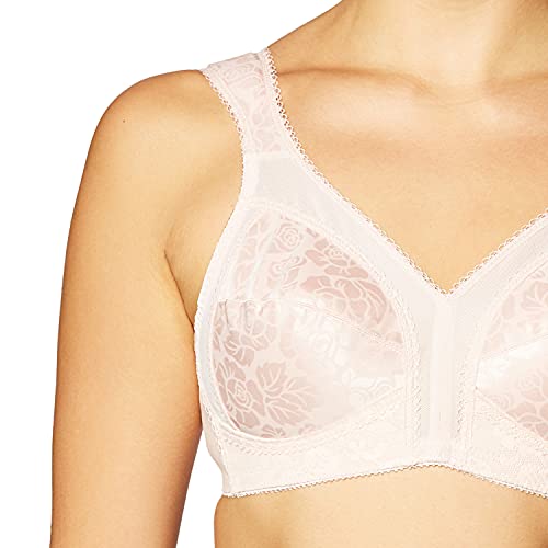 Playtex Women's 18 Hour Comfort-Strap Wireless Bra, Full-Coverage Bra with 4-Way TruSupport, Pretty Blush, 40DD