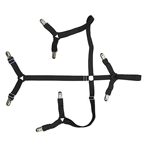 cczz réglable 3 voies fixe-draps Croix et paysage fixe-draps Tendeur avec métal Pinces pour tous les lits et matelas drap housse