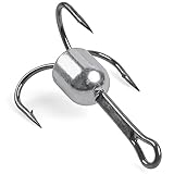 Fishing Snagging Hooks Snagging Weighted Treble Hooks Strong Large Fishing Treble Hooks for Big Fish 5/0
