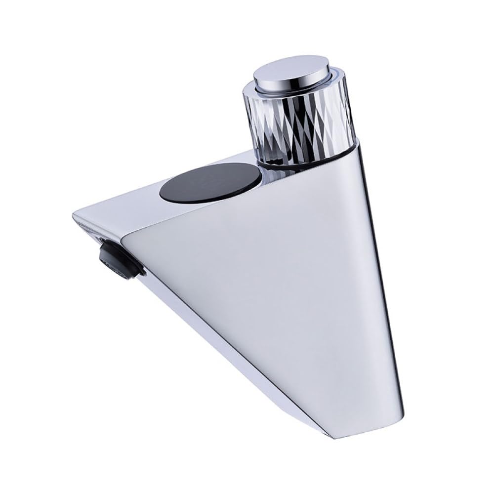 Robinet de salle de bain en laiton chrome moderne mélangeur d'évier intelligent haute finition