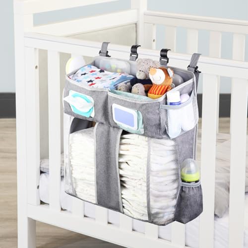 Organisateur de table de chevet grand format pour ranger les couches bébé