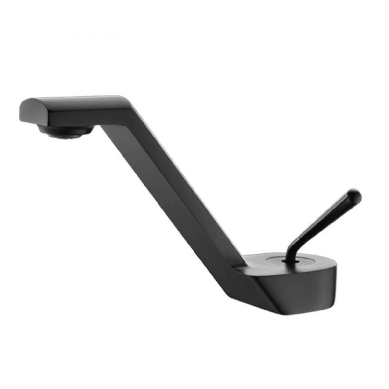 HCFYAUIS Single Hole Sink Faucet Hot & Cold Mixer for Bathroom Washbasin Gray Basin Tap Black & Brushed Nickel Chrome or Matte Black Finish Modern Design