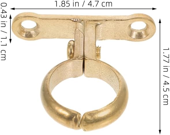 DOITOOL 2Pack Brass Pipe Bracket Clamp Heavy Duty Wall Mounted Clamps Tube Clips Round Wardrobe Closet Rod Suspended Center Support for 22mm Pipe | Hold a Small Water Pipe or Hose at a Planned Wall Position for Plumbing, Workshop, Wall-mounted Pipe Routing