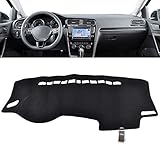 XUKEY Dashboard Cover for Volkswagen VW Golf 7 MK7 2015-2018 Dash Cover Mat