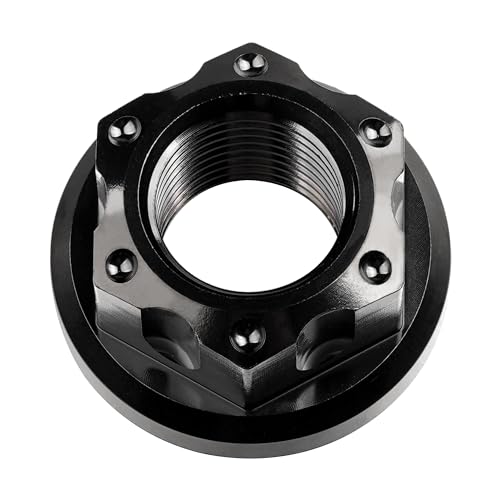 Image of Titanium M6 M8 M10 M12 M14 M16 Flange Bolt Nut Bicycle Motorcycle Rear Axle Car Modification Accessories Pack of 6 (M16 Pitch 1.5mm, Black)