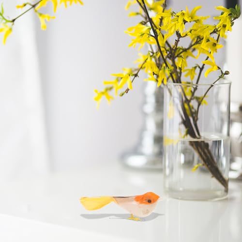 Pájaros artificiales de espuma realistas para decoración de jardín y manualidades DIY 7