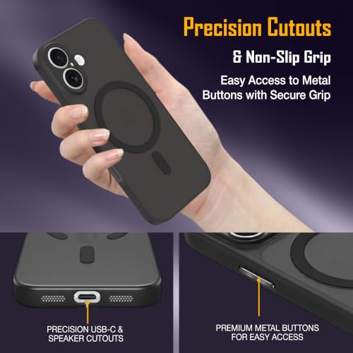 Image of ZAP CASE Paper Thin Case for iPhone 17 | Ultra-Slim 0.5 mm Back Cover | Metal Buttons | Lightweight | Matte Finish | Anti-Fingerprint | Scratch Resistant | Camera Protection | Magsafe | Black