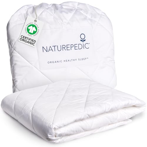 Naturepedic Organic Cotton Mattress Protector - Quilted Organic Cotton Mattress